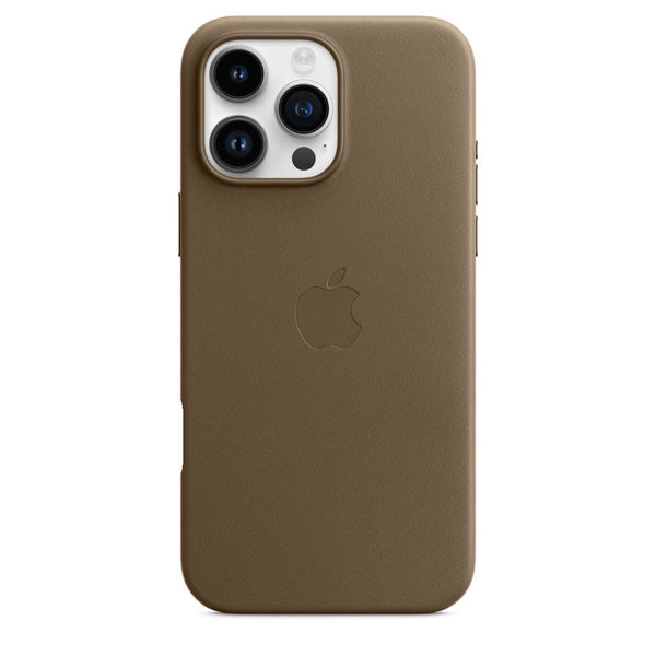 iPhone 16 Pro Leather Case Magsfe - Titanium Brown